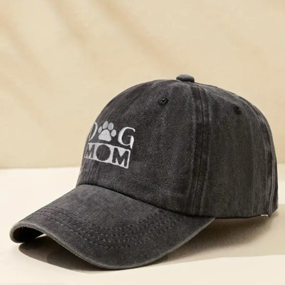"Dog Mom" cap - washed black - tell them who you are! - Picture 2 of 4